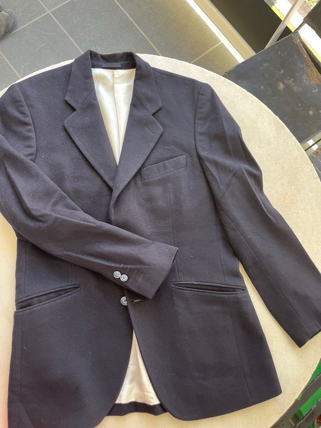 Americana Lana Cashmere Hombre Talla 48 Negra