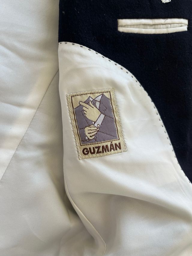 Americana Lana Cashmere Hombre Talla 48 Negra