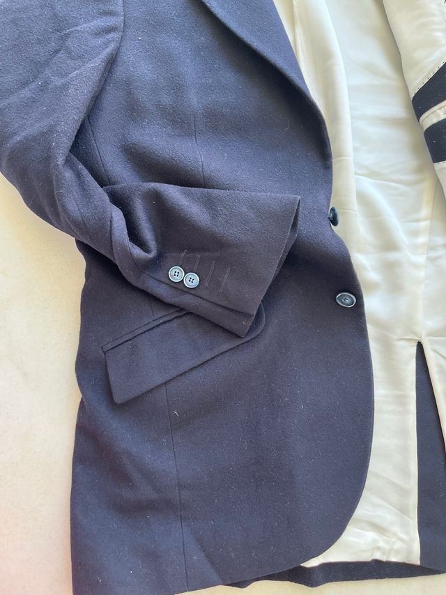 Americana Lana Cashmere Hombre Talla 48 Negra