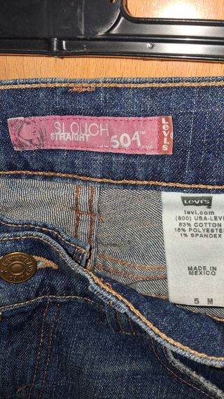 Levi's 504 Mujer. Slouch Straight talla M