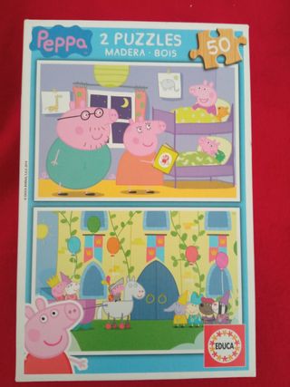 Puzzle Madera Peppa Pig 2 Puzzles 50 Piezas