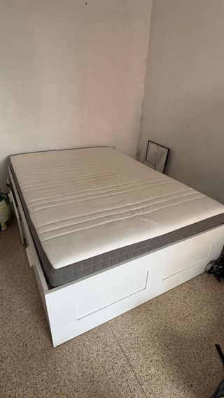 Canapé blanco 1,40x2m Ikea 4 cajones
