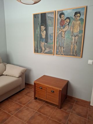 Mueble auxiliar de madera, 2 cajones