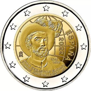 Moneda 2€ España - Juan Sebastián Elcano 2022