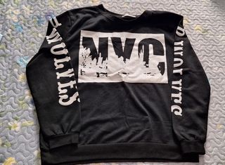 Sudadera Negra NYC Talla S