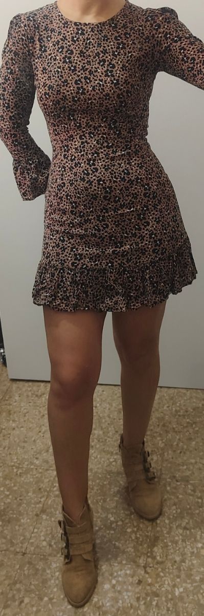 Vestido corto estampado animal print Stradivarius