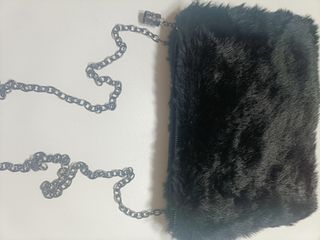 Borsa donna nera con catena