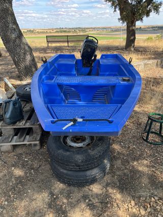 bote auxiliar pesca motor 4t y minkota eléctrico 