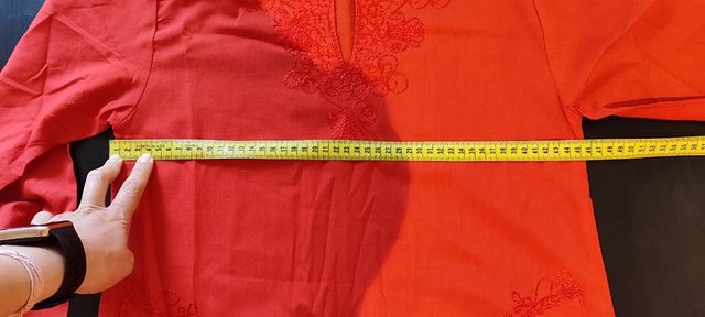 Chilaba Roja Bordada Nueva de Marruecos