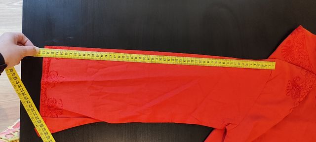 Chilaba Roja Bordada Nueva de Marruecos