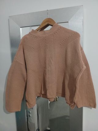 Chaleco rosa de punto