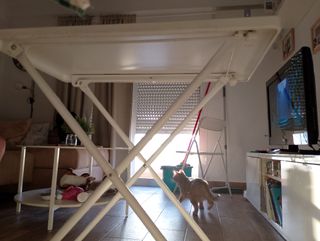 Mesa plegable IKEA blanca metálica