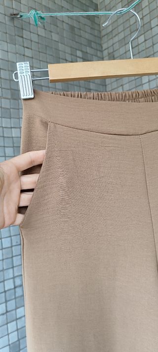 Pantalón Palazzo Tiro Alto Marrón