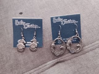 Pendientes Harley-Davidson Águila Plata