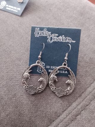 Pendientes Harley-Davidson Águila Plata