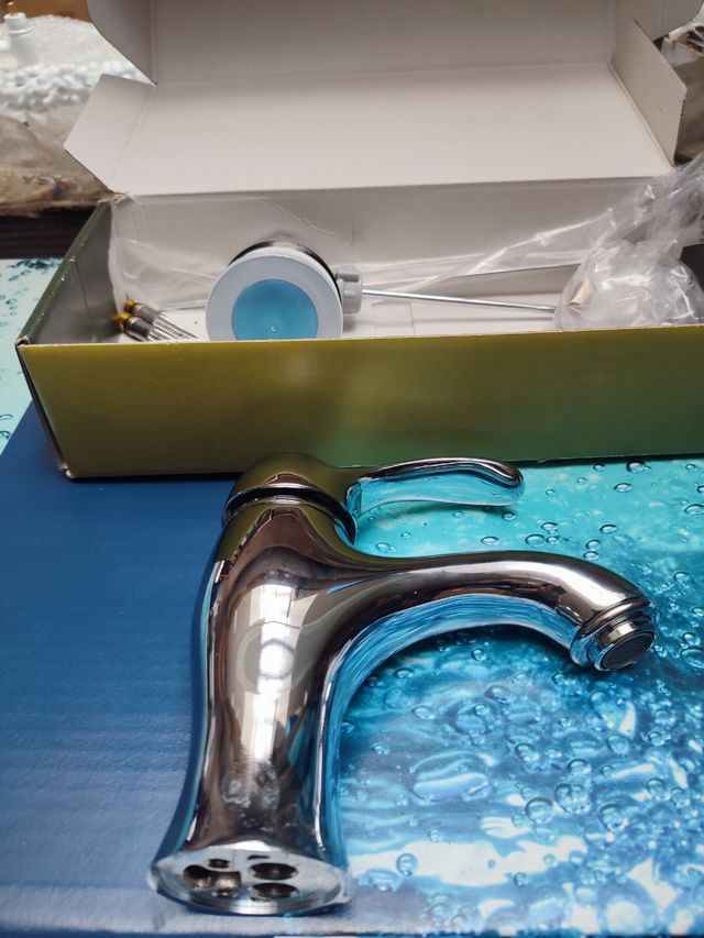 Monomando rústico para lavabo con válvula