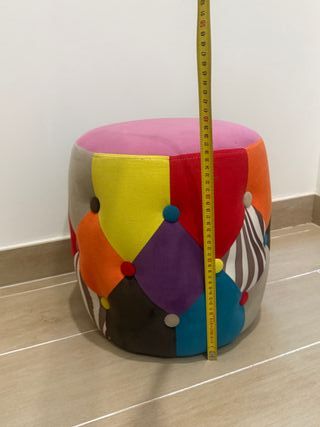 Puff Terciopelo Multicolor