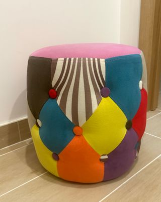 Puff Terciopelo Multicolor