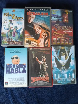 Lote 6 Películas VHS Acción/Aventura/Fantasía