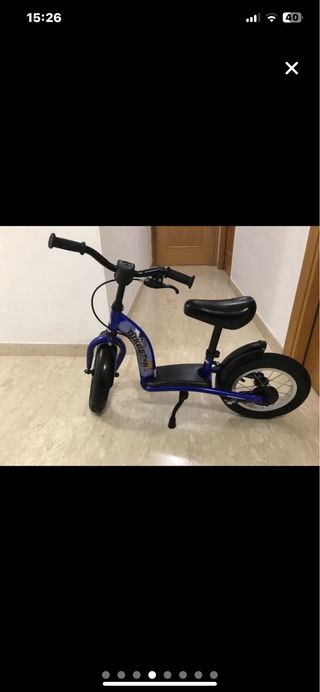 Bicicleta Azul sin Pedales