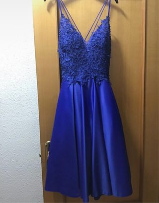 Vestido azul eléctrico para fiesta