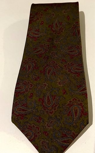 Corbata Valoria Estampada Verde y Multicolor