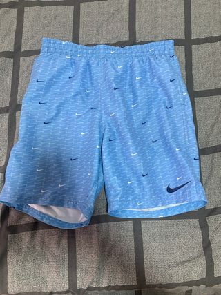 Bañador Nike Azul con Logo Repetido
