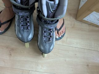 Patines en línea,  Talla 39 Mochila y Protecciones