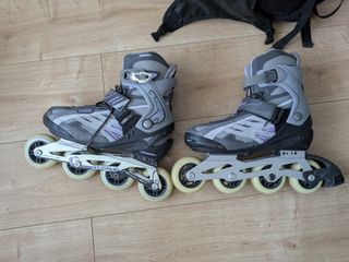 Patines en línea,  Talla 39 Mochila y Protecciones
