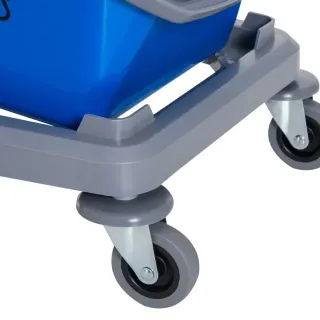 Carro de limpieza con 2 cubos