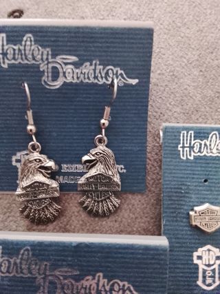 Pendientes Harley Davidson Águila Plata