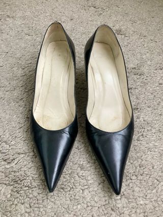Salones piel negros Zara Talla 38