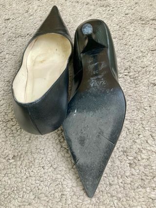 Salones piel negros Zara Talla 38