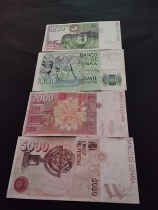 Billetes españoles antiguos Pesetas