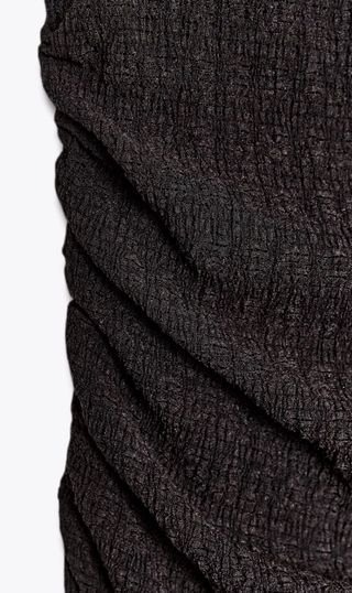 Vestido Zara Marrón Textura Halter