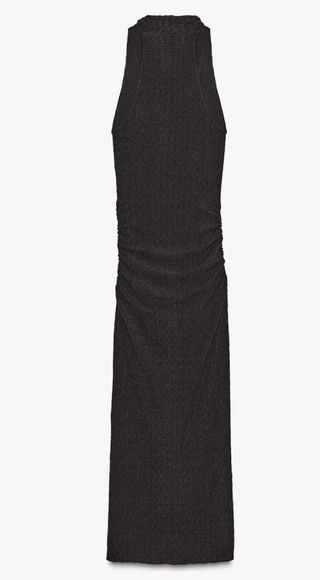 Vestido Zara Marrón Textura Halter