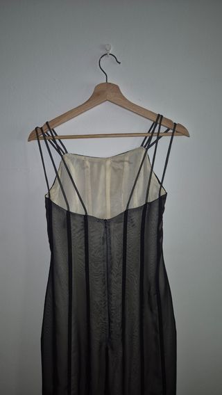 Vestido de fiesta/boda negro y blanco. TALLA 36-38