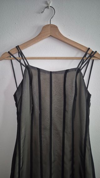 Vestido de fiesta/boda negro y blanco. TALLA 36-38