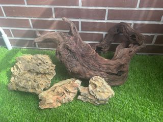 Raíz y rocas dragón para acuario