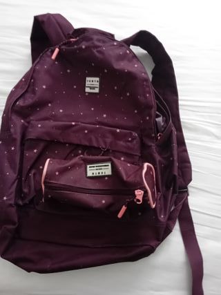 Mochila y estuche a juego con estrellas