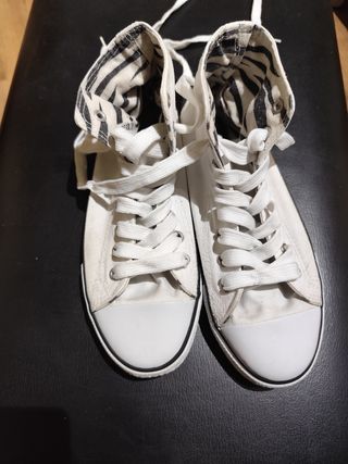 Tenis de Pimkie (estilo Converse) blancas, T37