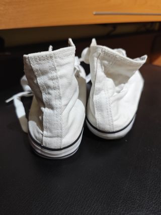 Tenis de Pimkie (estilo Converse) blancas, T37