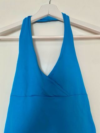 Top elástico turquesa