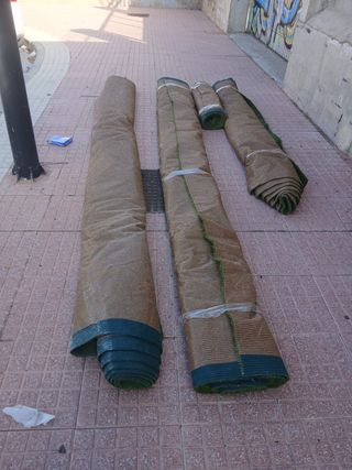 Césped artificial enrollado