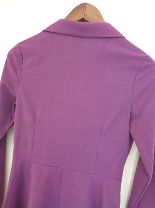 Vestido cruzado SHEIN morado manga larga