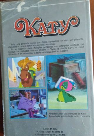 Película VHS KATY ANIMACIÓN ORIGINAL