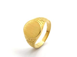 sello oro 18k con onix,circonita t. 24 (20,38 mm)