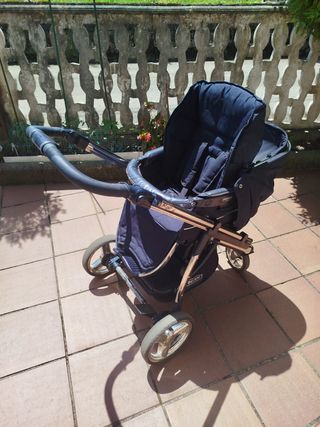 Cochecito Bebecar Ipop Azul Marino