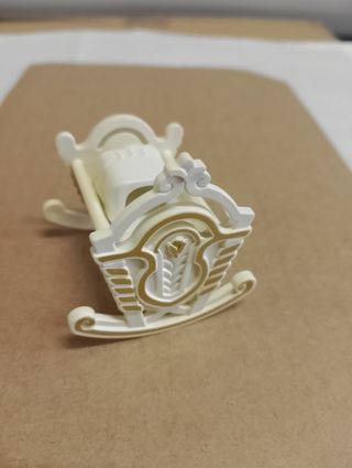 Cuna Mecedora Blanca y Dorada Playmobil 