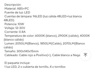 Luz LED 12V para Autocaravana/Furgoneta